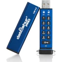 iStorage datAshur Pro 64GB USB 3.0 Encrypted USB-A Flash Drive - Blue