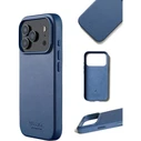 Mujjo Δερμάτινη Θήκη Back Cover 1mm Μπλε (iPhone 17 Pro)