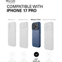 Mujjo Δερμάτινη Θήκη Back Cover 1mm Μπλε (iPhone 17 Pro)