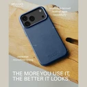 Mujjo Δερμάτινη Θήκη Back Cover 1mm Μπλε (iPhone 17 Pro)