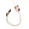 Lazerbuilt Πλεκτό καλώδιο USB σε micro USB / Type‑C / Lightning 2A 1.2m - Γκρι