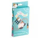 Lazerbuilt Πλεκτό καλώδιο USB σε micro USB / Type‑C / Lightning 2A 1.2m - Γκρι