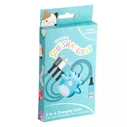 Jazwares Regular USB σε Type-C / micro USB / Lightning καλώδιο 2A Τιρκουάζ 1,2 m (B04414) - Lazerbuilt