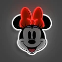Yellowpop Neon Disney Minnie Printed Face - Neon LED Wall Light (USB-A)