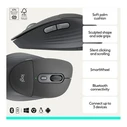 Logitech Signature Comfort Plus M850 L for Business Ασύρματο Εργονομικό Bluetooth Ποντίκι Graphite