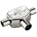 Metal RF T-Adapter Female to 2 x Male Coaxial