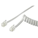Spiral handset cable 2 m RJ10 (4P4C) White - Oem