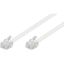 Telephone extension cable RJ11 6P4C 20 m White (Oem)