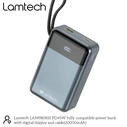 LAMTECH Power Bank 20000mAh with Built in Type C and Lightning Cables PD45W QC3.0