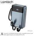 LAMTECH Power Bank 20000mAh with Built in Type C and Lightning Cables PD45W QC3.0