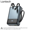 LAMTECH Power Bank 20000mAh with Built in Type C and Lightning Cables PD45W QC3.0