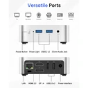 Mini PC ACEMAGIC Intel N95 12GB DDR5 256GB Win11 Pro Silver