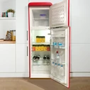 Bronxi Retro Double Door Refrigerator BX-1790 RD 244Lt Red