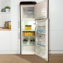 Bronxi Retro Double Door Refrigerator BX-1790 BK