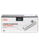 OSIO Wired Gondola Telephone with Display and Caller ID White