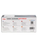 OSIO Wired Gondola Telephone with Display and Caller ID White