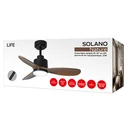 Ceiling Fan LiFE SOLANO NATURE DC 36 inch with LED Light and Remote Control 33W