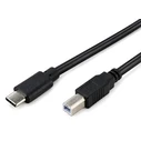 POWERTECH USB-C to USB Type B Cable CAB-U168, 3m, 480Mbps, Black
