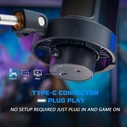 FIFINE A8T Μικρόφωνο πυκνωτή USB RGB με βραχίονα/βάση (Μαύρο)