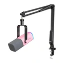 Fifine AM8T Pink Dynamic Microphone Set for Mobile