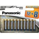 Batteries Panasonic Alkaline AA Everyday Power 20 pcs
