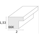 Κορνίζα τοίχου Deknudt S66KF1 P1 30x40 Wood white με passepartout