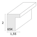 Κορνίζα Gallery Deknudt S65KK1 λευκή 6x10x15 ξύλινη με διπλό passepartout