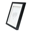 Κορνίζα τοίχου Deknudt S65KK2 black 13x13 Wood double Passepartout
