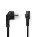 NEDIS Power Cable Schuko Male Angled 90 Degrees to IEC 320 C5 2m