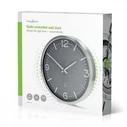 NEDIS Ρολόι τοίχου αθόρυβο με ραδιοελεγχόμενη ακρίβεια γκρι