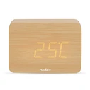 NEDIS Επιτραπέζιο ψηφιακό ρολόι ξυπνητήρι με ένδειξη ώρας ημερομηνίας και εσωτερικής θερμοκρασίας