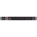 Logon Power Strip 19" 6-Way 1U Rack PDU with Switch & Surge Protection, 1.5 m Cable (MPN: TUPS047)