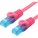 Logon U/UTP Cat.5e Ethernet Patch Cable 20m Magenta (Flat) - TCU55U200M