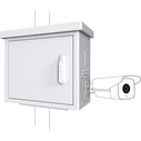 Lanview Midi Radius Pole-Mounted CCTV Cabinet for 4 Cameras - White (Model RCCTV002)