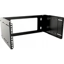 Lanview 19" 4U Adjustable Depth Open Frame Wall Mount Rack - Black