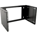 Lanview 19" 6U Adjustable Depth Open Frame Wall-Mount Rack - Black (RAR210BL)