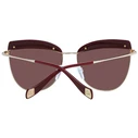 Ana Hickmann Women's Sunglasses Rose Gold Metal Frame with Degraded Mirror Lens AH3190 D01