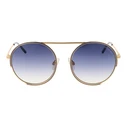 Ana Hickmann Unisex Sunglasses HI3082 06A — Gold Metal Frame with Blue Degrade Lenses