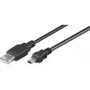 MicroConnect Καλώδιο USB-A αρσενικό σε Mini USB-B 5P αρσενικό, 10m, Μαύρο (USBAMB510)