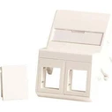 Lanview angled wall plate 2 x Keystone for 50x75 mm, white - LVN127871