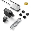 Vivolink Μετατροπέας USB C Docking Station με HDMI 4K PD Ethernet Γκρι