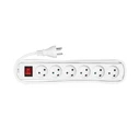 MicroConnect Πολύπριζο 6 Θέσεων με Διακόπτη και Καλώδιο 3m