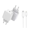 CoreParts Φορτιστής Χωρίς Καλώδιο με Θύρα USB-C 20W Power Delivery Quick Charge 3.0 Λευκός