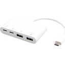 eSTUFF Μετατροπείς Αντάπτορες Hub 4 Θυρών USB-C USB 3.2 Λευκό ES625002