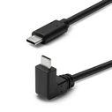 Microconnect USB-C to USB-C Cable 2m (one angled end), USB 3.2 Gen2, 60W, 10Gbps, Black