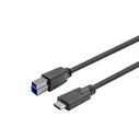 Vivolink Μετατροπείς - Αντάπτορες USB 2.0 Cable USB-C male - USB-B Μαύρο 20m PROUSBCBMM20