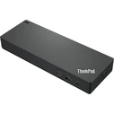 Lenovo ThinkPad USB C Docking Station with HDMI DisplayPort 4K PD Ethernet and 3 Monitor Support Black