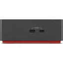 Lenovo ThinkPad USB C Docking Station with HDMI DisplayPort 4K PD Ethernet and 3 Monitor Support Black
