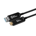 MicroConnect Καλώδιο Μετατροπέας USB 2.0 USB-C male σε USB-A Μαύρο 10m