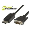 MicroConnect Μετατροπέας Καλώδιο DVI D Male σε DisplayPort Male 1m Μαύρο